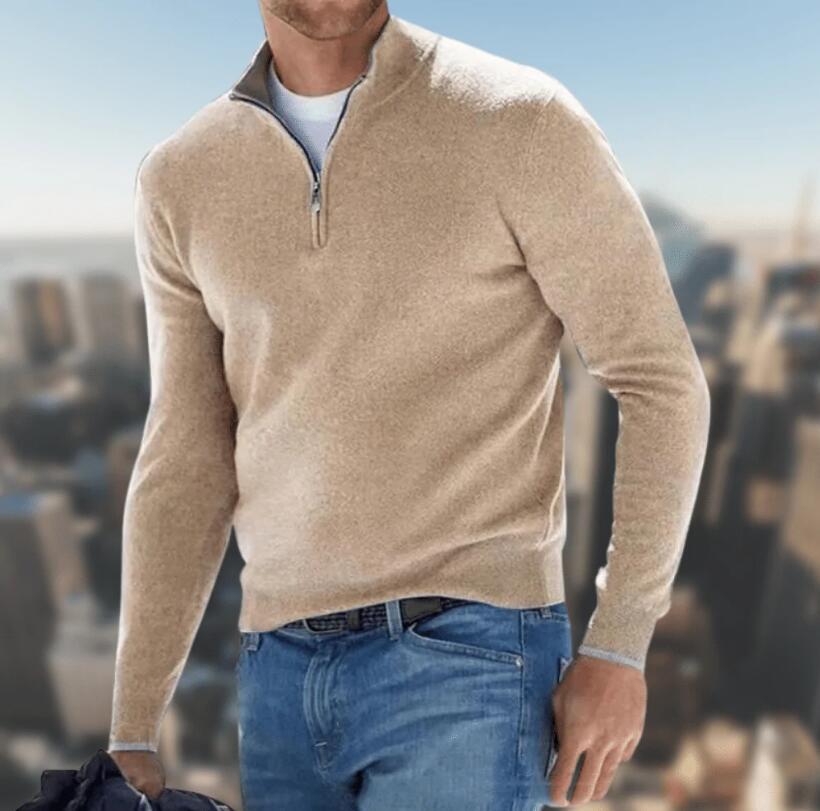 Men’s Long-Sleeve Bottoming Shirt – Sleek, Versatile & Comfortable