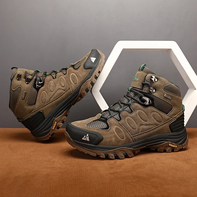 HIKEUP Durable Lace-Up Hiking Shoes – Breathable & Comfortable