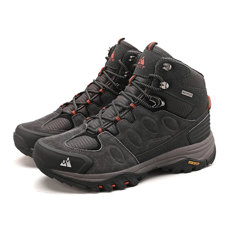 HIKEUP Durable Lace-Up Hiking Shoes – Breathable & Comfortable