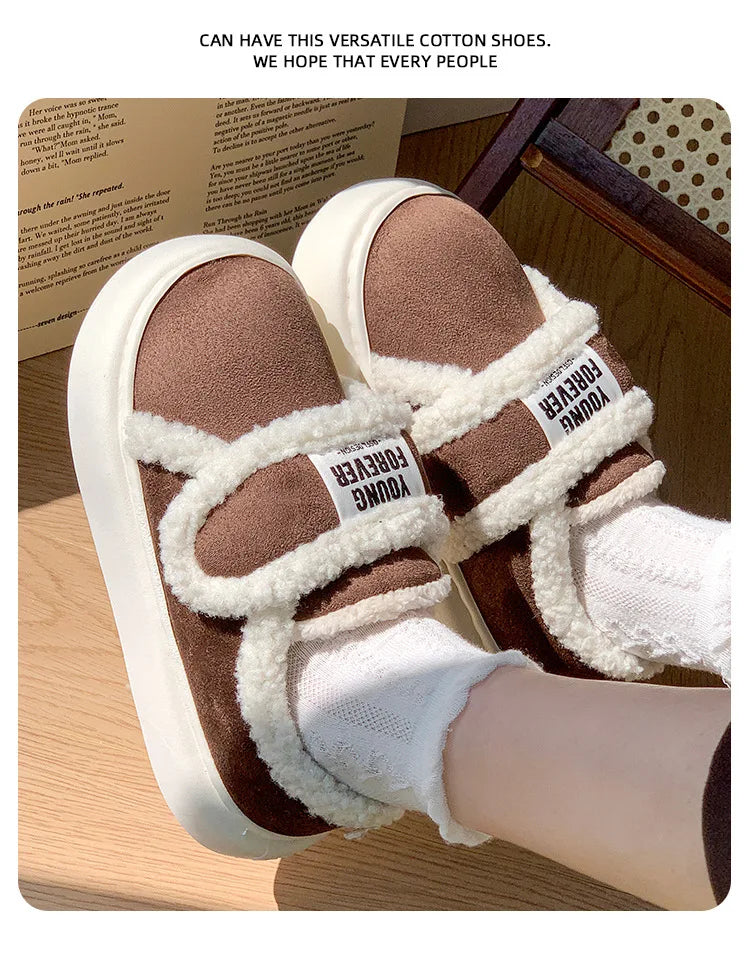 Cozy Plush Winter Slippers for Women – Warm & Comfy Indoor Shoes