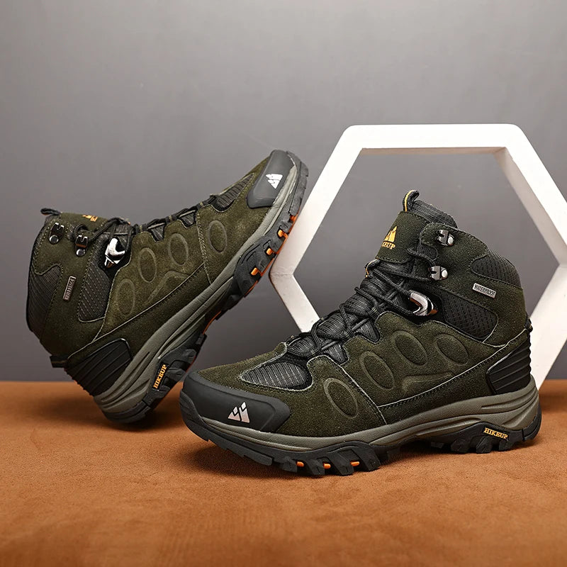 HIKEUP Durable Lace-Up Hiking Shoes – Breathable & Comfortable