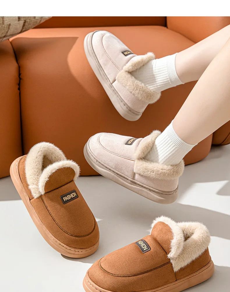 Women’s Plush Winter Slippers – Cozy, Fluffy, and Anti-Skid