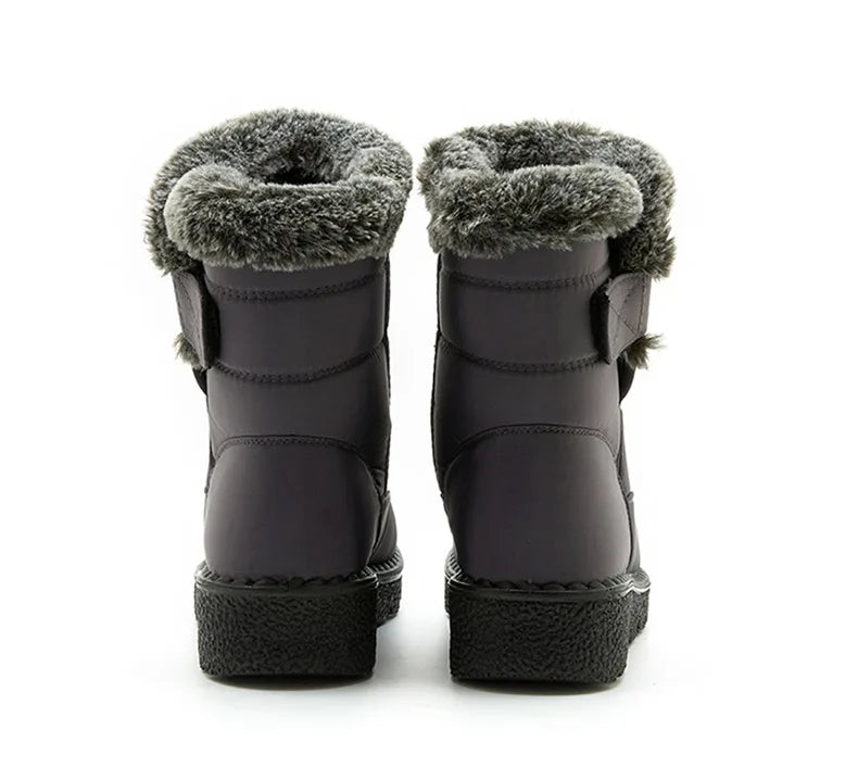 Women’s Trendy Winter Ankle Boots – Waterproof & Cozy with Fur