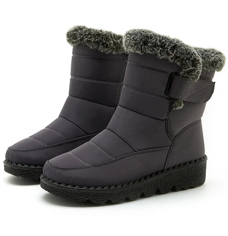 Women’s Trendy Winter Ankle Boots – Waterproof & Cozy with Fur