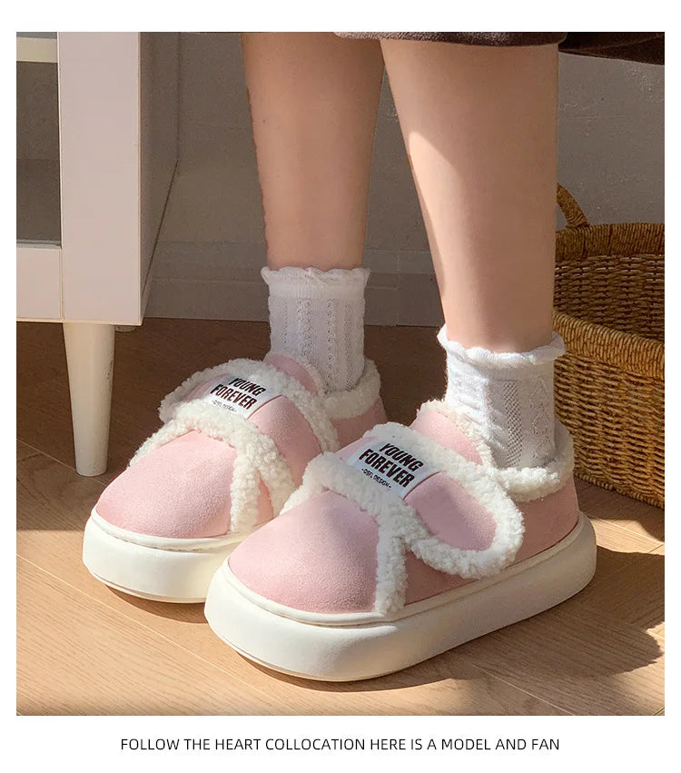 Cozy Plush Winter Slippers for Women – Warm & Comfy Indoor Shoes