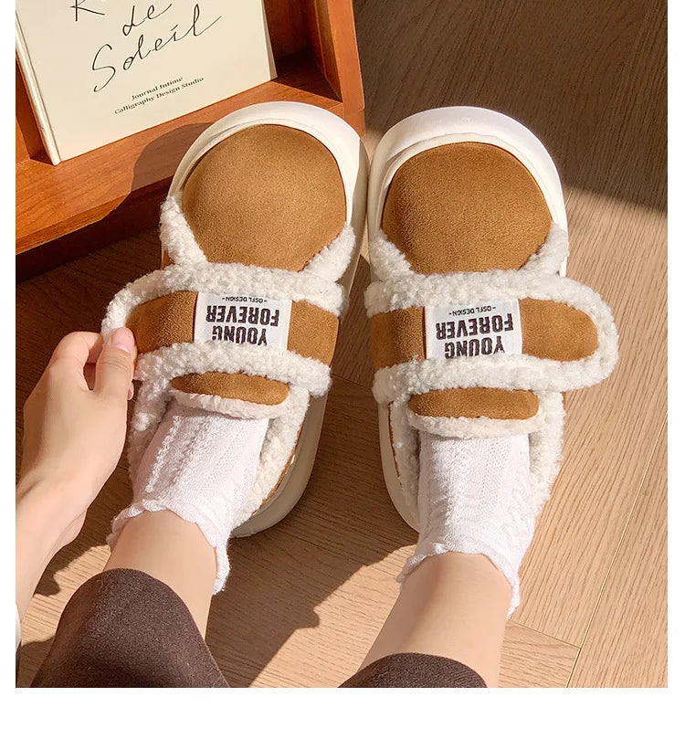 Cozy Plush Winter Slippers for Women – Warm & Comfy Indoor Shoes