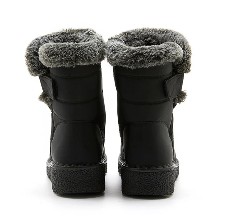 Women’s Trendy Winter Ankle Boots – Waterproof & Cozy with Fur