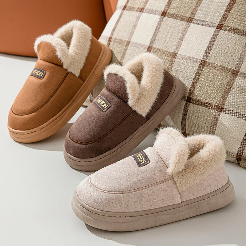 Women’s Plush Winter Slippers – Cozy, Fluffy, and Anti-Skid