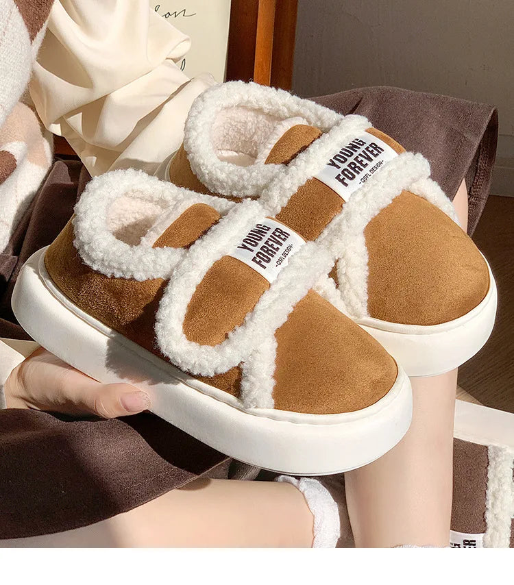 Cozy Plush Winter Slippers for Women – Warm & Comfy Indoor Shoes