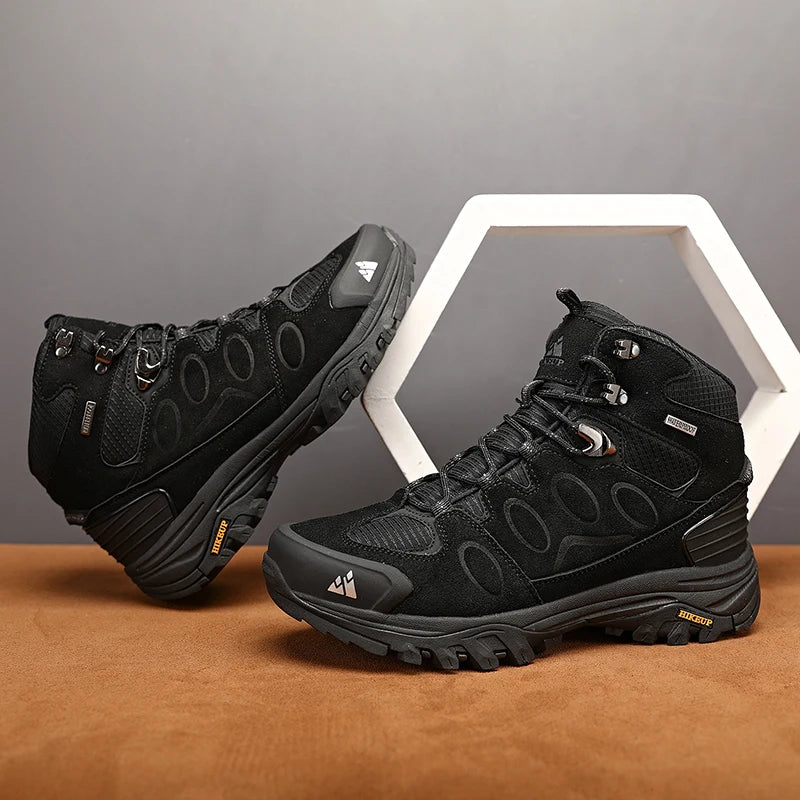 HIKEUP Durable Lace-Up Hiking Shoes – Breathable & Comfortable