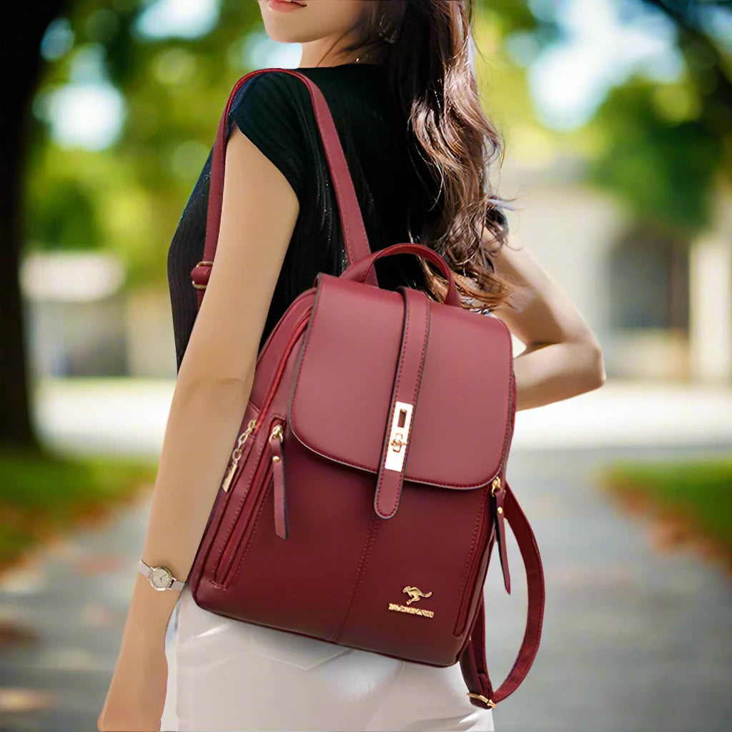 Luxury Women’s Leather Backpack – Vintage & Versatile