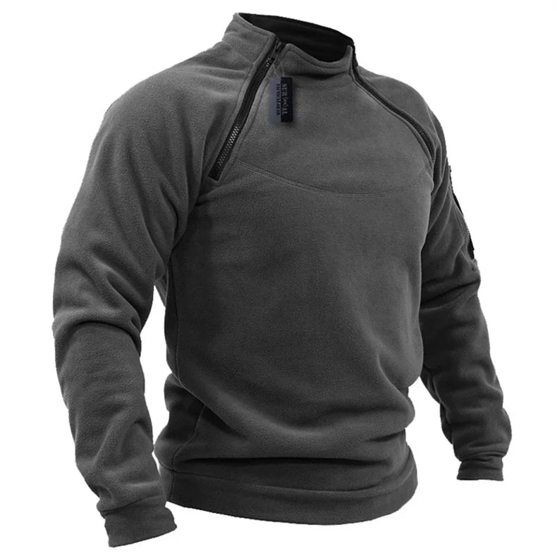 Men’s Tactical Polar Fleece Jacket – Warm, Windproof & Durable