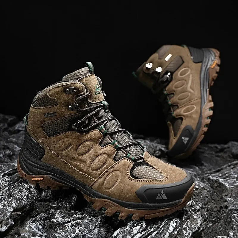 HIKEUP Durable Lace-Up Hiking Shoes – Breathable & Comfortable