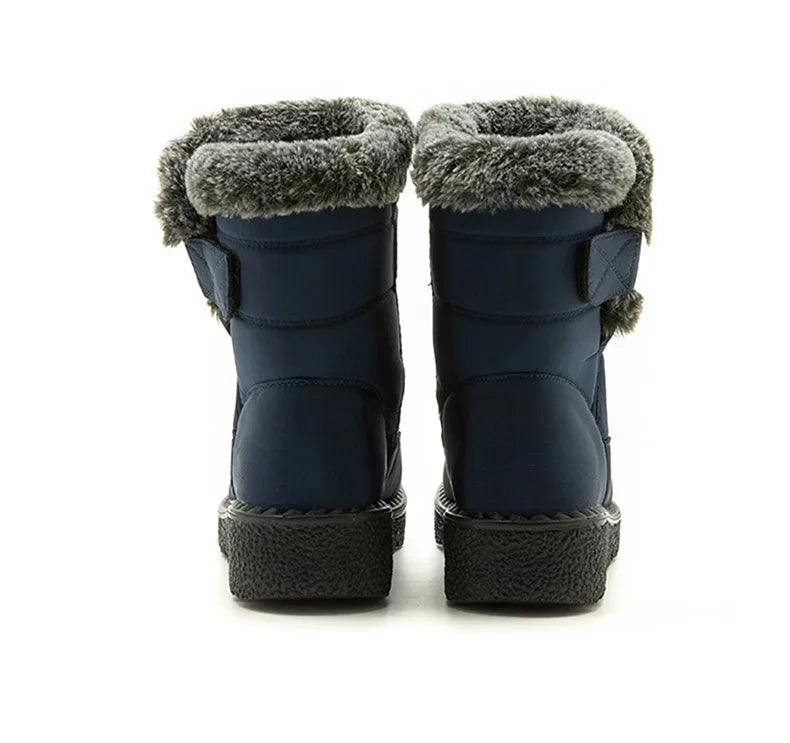 Women’s Trendy Winter Ankle Boots – Waterproof & Cozy with Fur