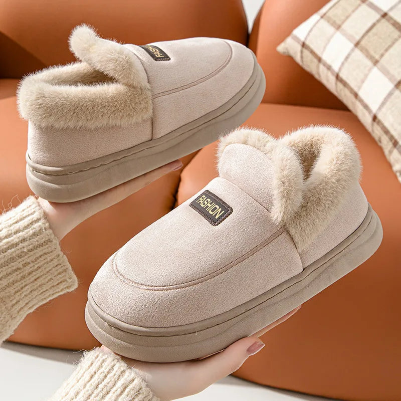 Women’s Plush Winter Slippers – Cozy, Fluffy, and Anti-Skid