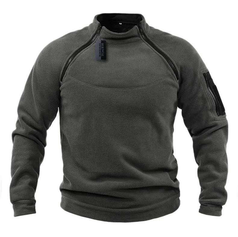 Men’s Tactical Polar Fleece Jacket – Warm, Windproof & Durable