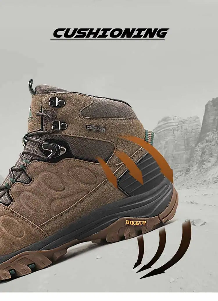 HIKEUP Durable Lace-Up Hiking Shoes – Breathable & Comfortable