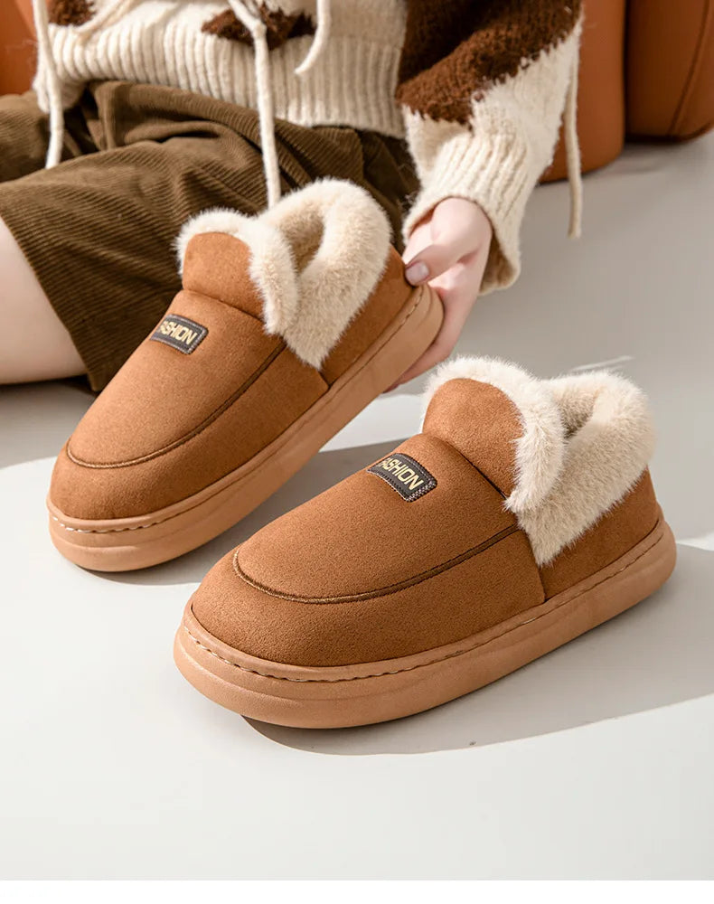 Women’s Plush Winter Slippers – Cozy, Fluffy, and Anti-Skid