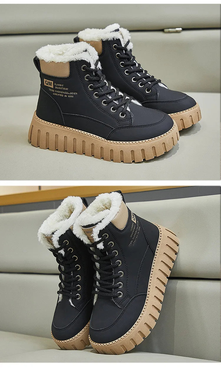 Women’s Cozy Winter High-Top Boots – Warm, Stylish & Height-Boosting