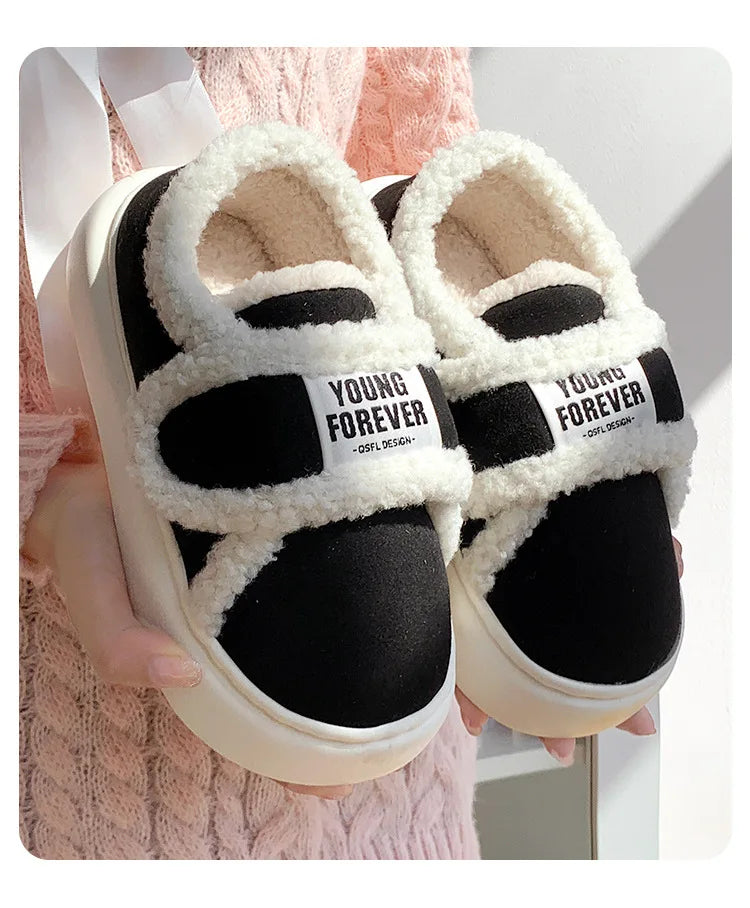 Cozy Plush Winter Slippers for Women – Warm & Comfy Indoor Shoes