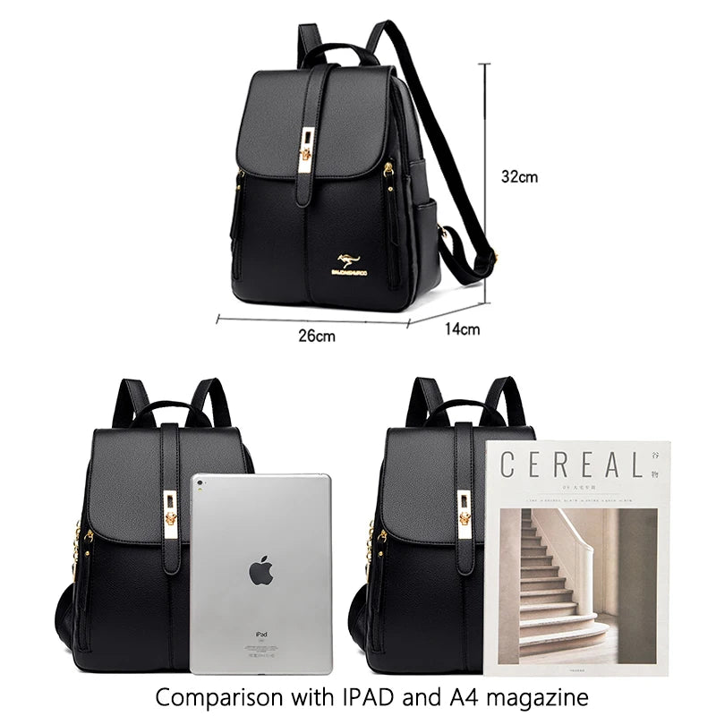 Luxury Women’s Leather Backpack – Vintage & Versatile