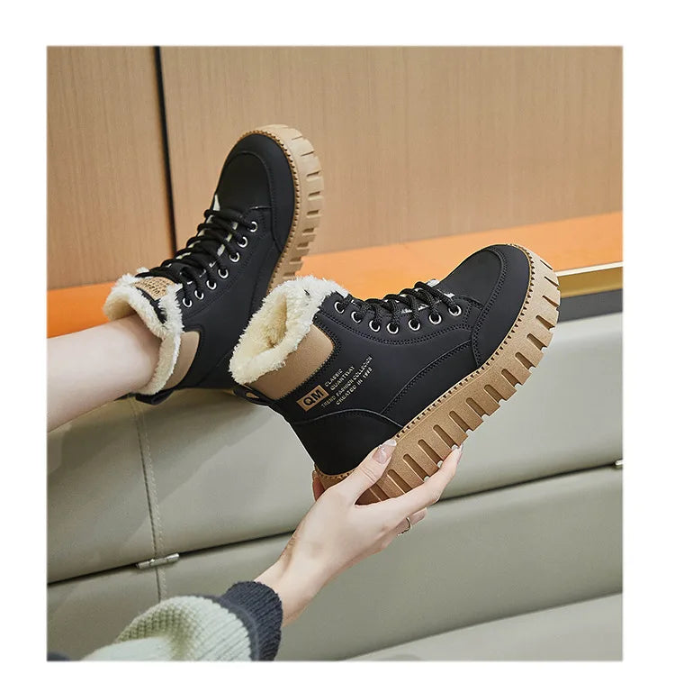 Women’s Cozy Winter High-Top Boots – Warm, Stylish & Height-Boosting