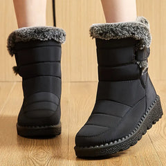 Women’s Trendy Winter Ankle Boots – Waterproof & Cozy with Fur