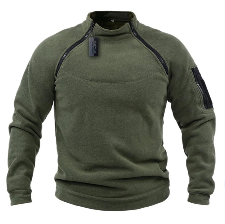 Men’s Tactical Polar Fleece Jacket – Warm, Windproof & Durable